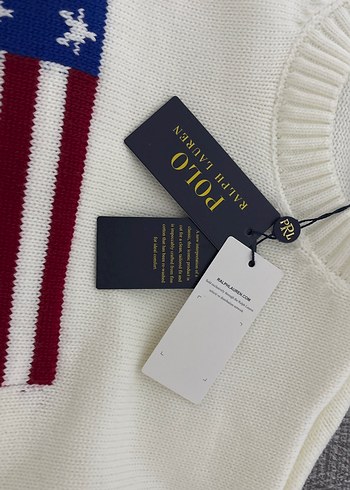 RL Beyaz Erkek Triko Kazak - Görsel 3