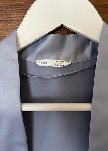 Gri Midi Kadın Sabahlık Dantel Detaylı OYSHO - Görsel 3