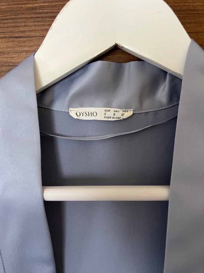 Gri Midi Kadın Sabahlık Dantel Detaylı OYSHO - Görsel 3