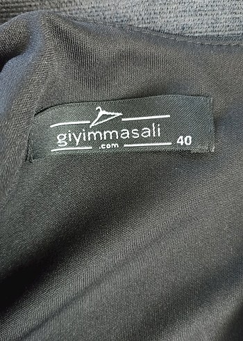 Payet kumaş, tül kollu şık elbise - siyah - Görsel 3