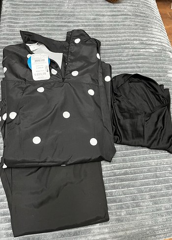 Kadın Siyah Puantiyeli tesettür mayo - Görsel 2