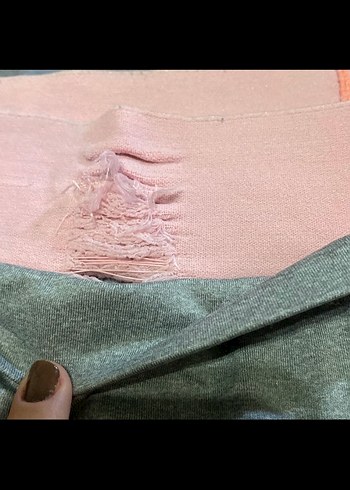 Gri Kadın Spor Tayt Fermuarlı Detaylı - Görsel 3