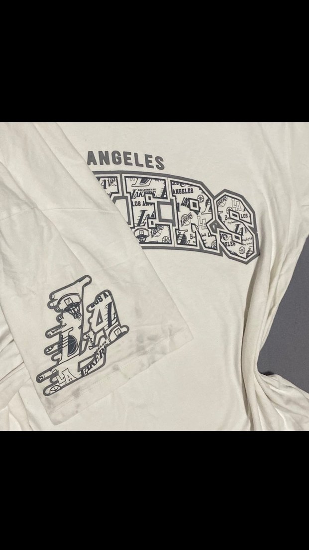 unisex lakers owersize tee - Görsel 2