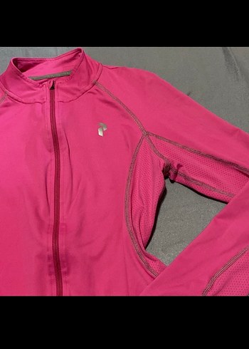 Pembe Fermuarlı Spor Kadın Ceket - Görsel 3