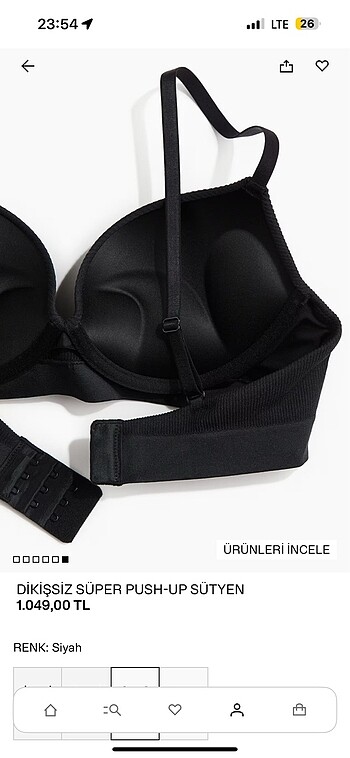 H&M H&M dikişsiz push up sütyen