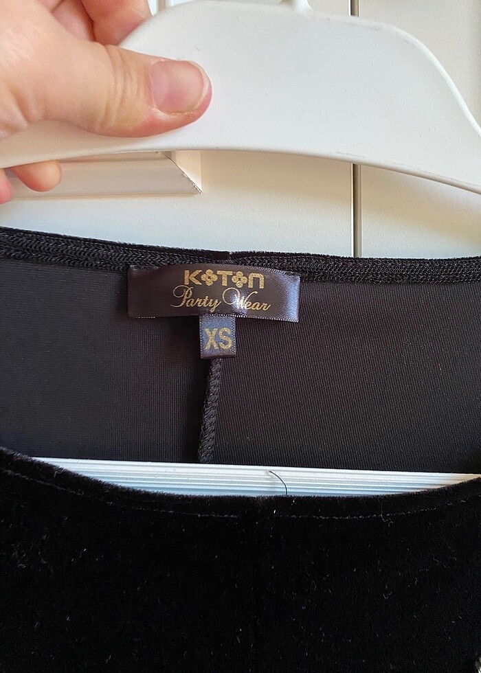 Taşlı kadife crop - Görsel 3