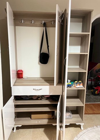 Beyaz ve Gri Çok Bölmeli Dolap Organizer - Görsel 2