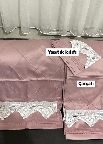 Nakışlı Pembe Pastel Yatak Örtüsü - Görsel 4