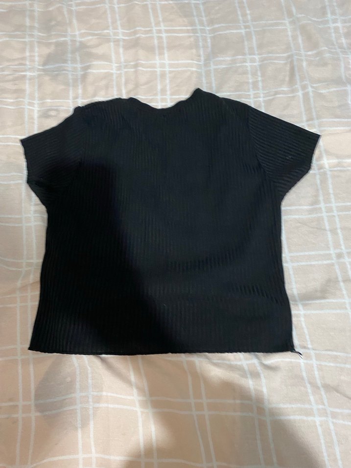 Kısa Kollu Siyah Hamile Tişörtü - Görsel 2