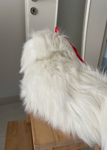 Beden Renk Beyaz Peluş Oyuncak Köpek