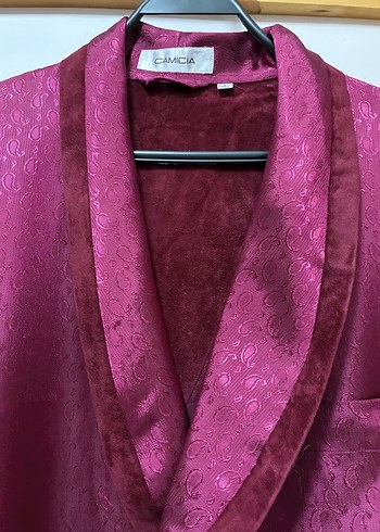 Bordo V Yakalı Kısa Kollu Hemşirelik Sabahlığı - Görsel 4