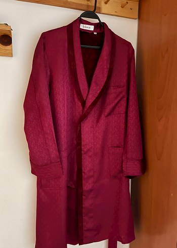 Bordo V Yakalı Kısa Kollu Hemşirelik Sabahlığı - Görsel 2