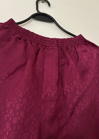 Bordo V Yakalı Kısa Kollu Hemşirelik Sabahlığı - Görsel 9