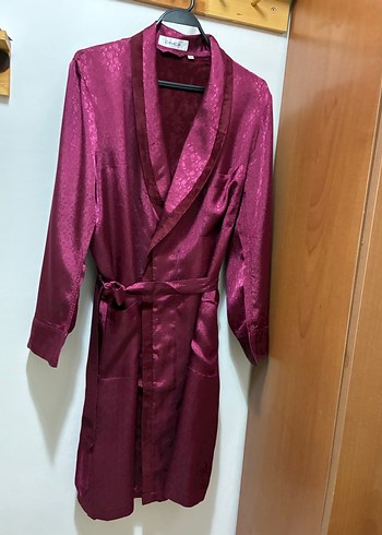 Bordo V Yakalı Kısa Kollu Hemşirelik Sabahlığı - Görsel 5