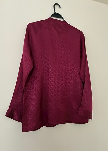 Bordo V Yakalı Kısa Kollu Hemşirelik Sabahlığı - Görsel 8