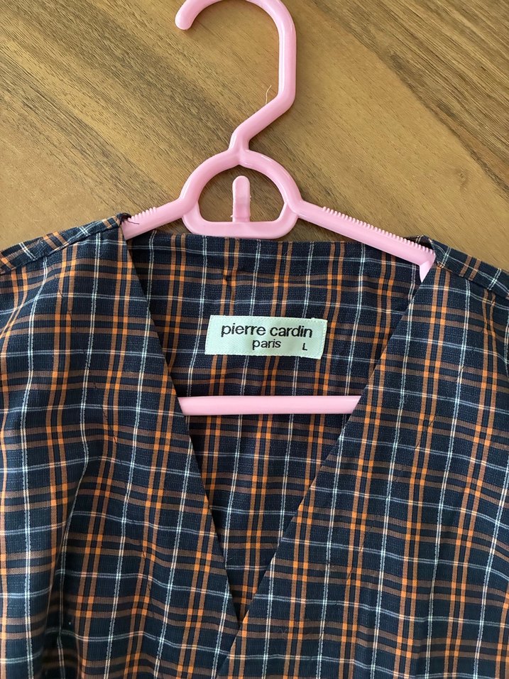 Pierre Cardin Düğmeli, Kısa kollu erkek pijama üstü - Görsel 4