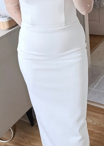 Beyaz nikah nişan elbisesi elif naz moda evinden alındı - Görsel 4