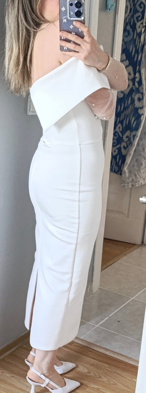 Beyaz nikah nişan elbisesi elif naz moda evinden alındı - Görsel 3