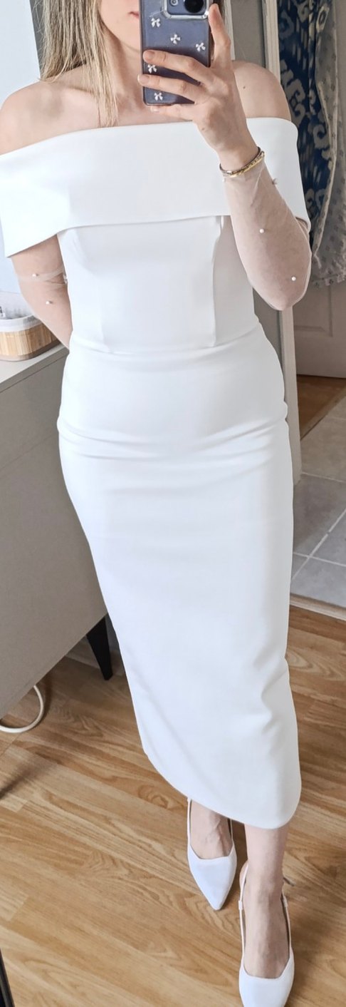 Beyaz nikah nişan elbisesi elif naz moda evinden alındı - Görsel 4