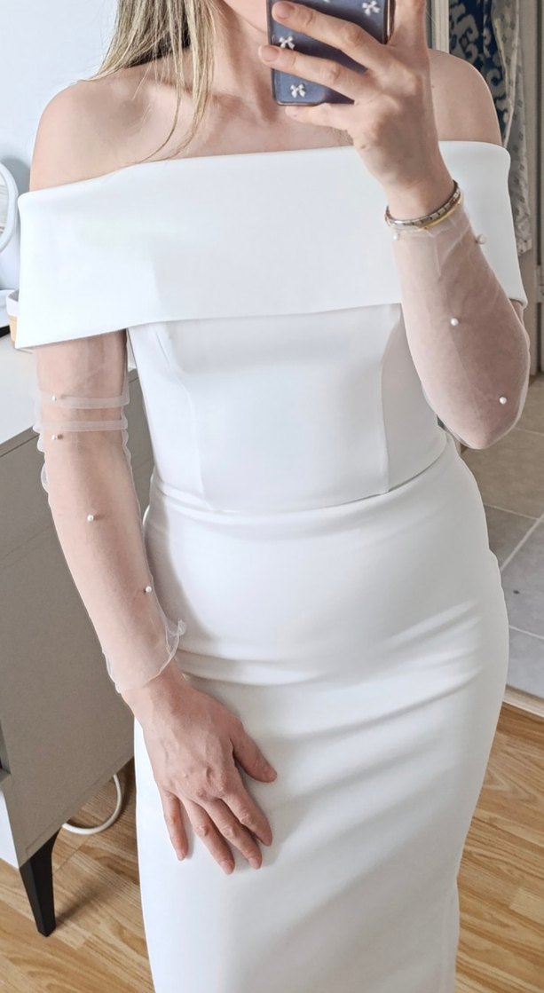 Beyaz nikah nişan elbisesi elif naz moda evinden alındı - Görsel 2