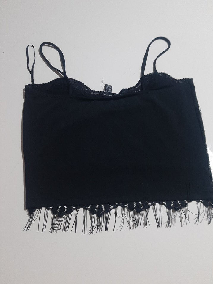 Siyah Dantelli Strappy Mini Bustiyer - Görsel 3