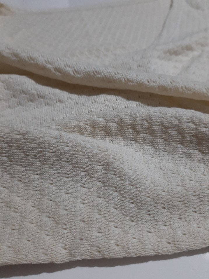 Bej V Yakalı Uzun Kollu Crop Top - Görsel 5