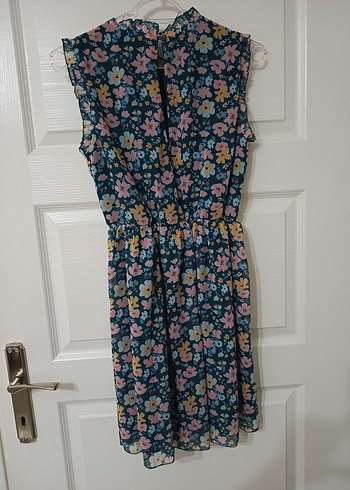 Çiçek Desenli Bohem Midi Elbise - Görsel 2