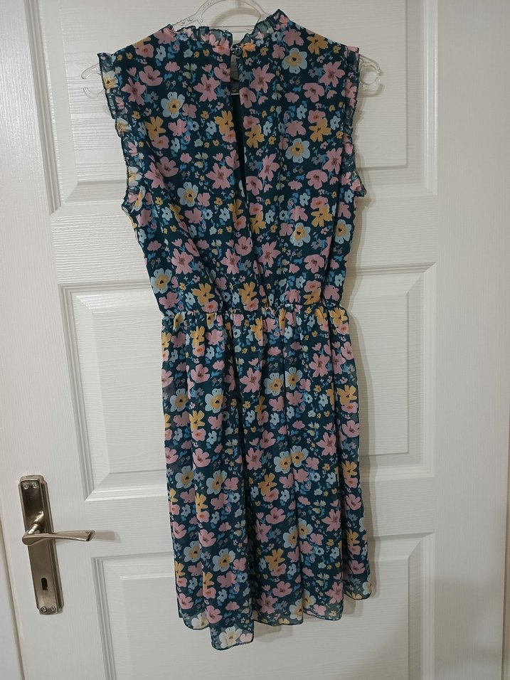 Çiçek Desenli Bohem Midi Elbise - Görsel 2