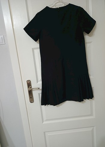 Kadın Siyah Pilili Midi Elbise - Görsel 3