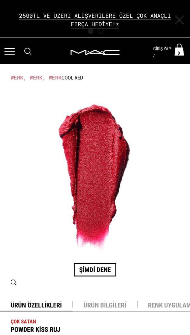 MAC  Kırmızı Ruj - Görsel 4