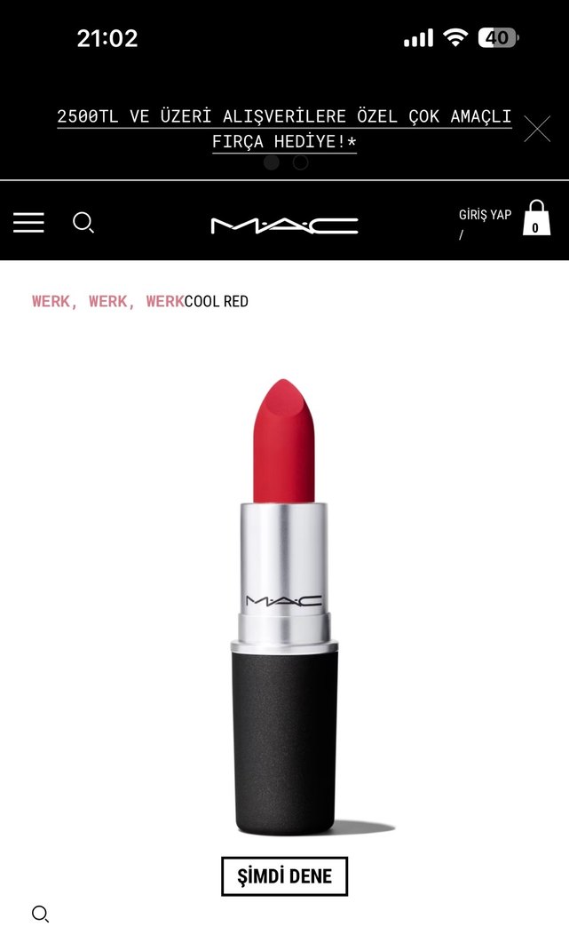 MAC  Kırmızı Ruj - Görsel 2