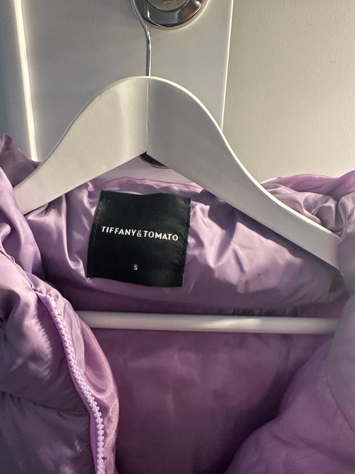 Mor Mini Kadın Kışlık Mont Fermuarlı - Görsel 5