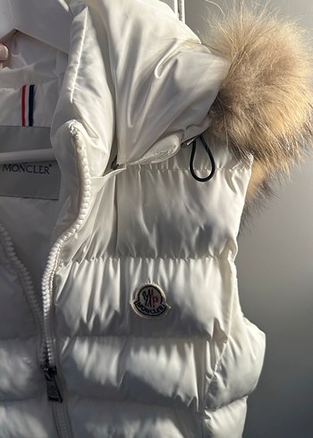 Beyaz Kürklü Kadın Şişme Yelek - Görsel 2