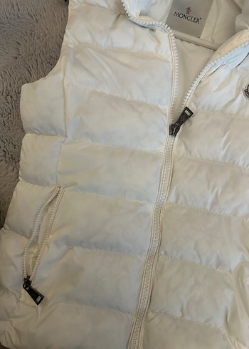 Beyaz Kürklü Kadın Şişme Yelek - Görsel 6