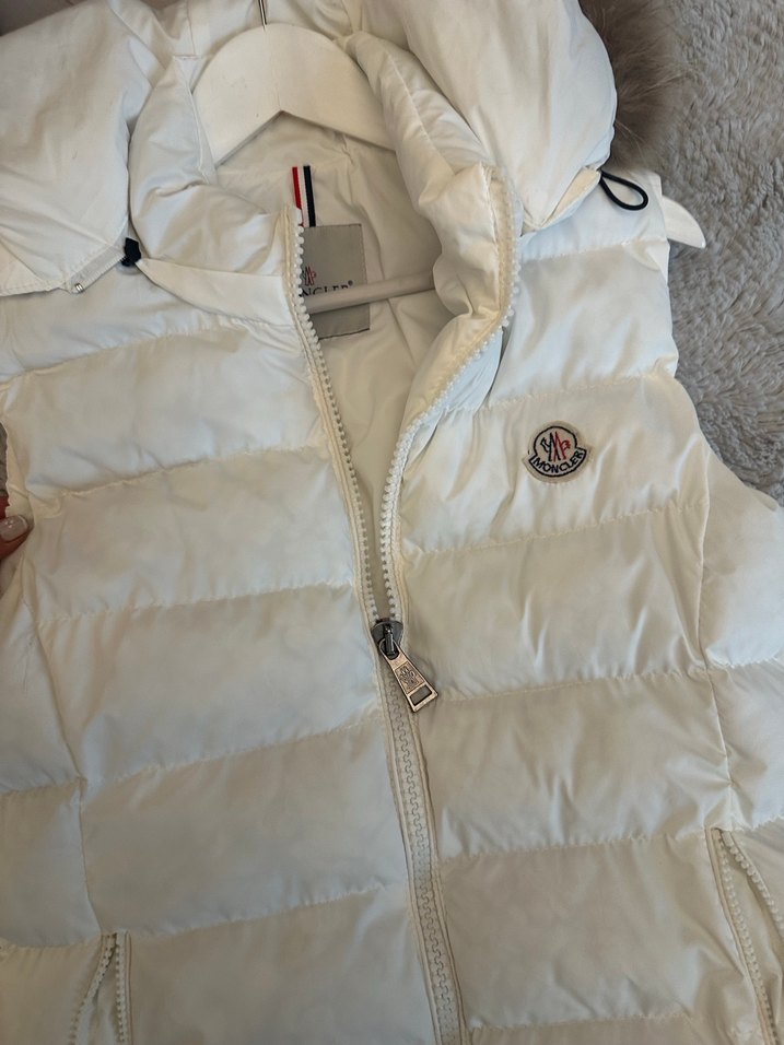 Beyaz Kürklü Kadın Şişme Yelek - Görsel 4