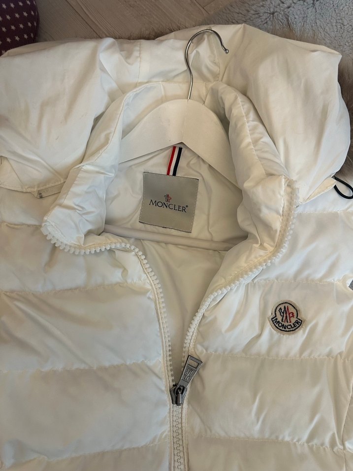 Beyaz Kürklü Kadın Şişme Yelek - Görsel 5