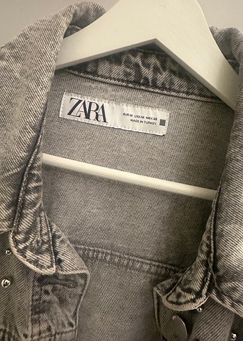 Düğmeli Gri Denim Ceket - Görsel 4