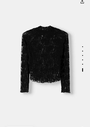 Dantel Detaylı Siyah Gotik Bluz - Görsel 2