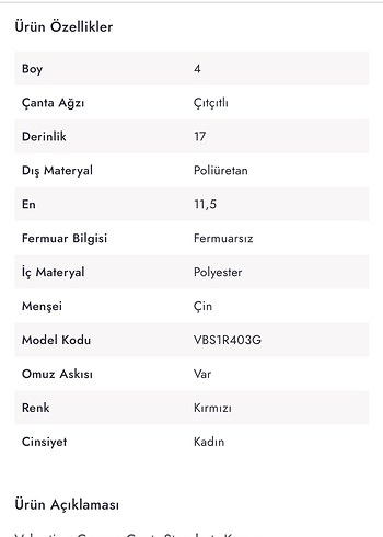 Valentino Kırmızı Zincir Detaylı Deri Çanta - Görsel 5