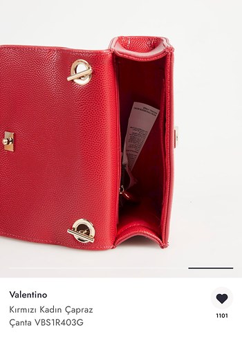 Valentino Kırmızı Zincir Detaylı Deri Çanta - Görsel 3