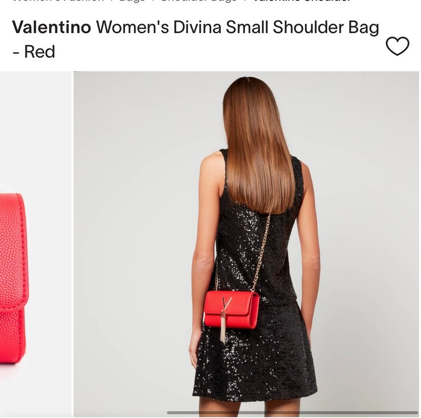 Valentino Kırmızı Zincir Detaylı Deri Çanta - Görsel 4