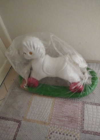 Pilsan Renkli Tekerlekli Beyaz At Oyuncak - Görsel 3