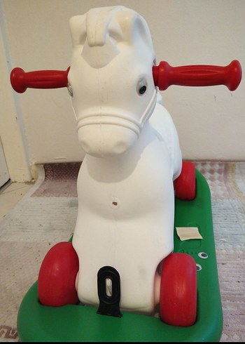 Pilsan Renkli Tekerlekli Beyaz At Oyuncak - Görsel 2