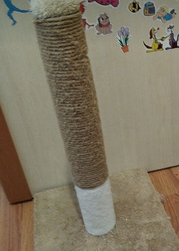 Bej ve Gri Kedi Tırmalama Direği - Görsel 2