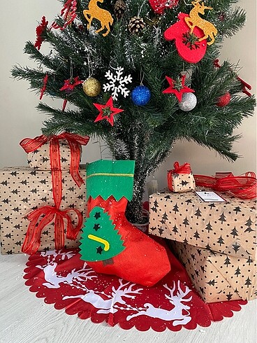 150 CM 260 DAL YILBAŞI AĞACI ve PLASTİK AYAKLIK