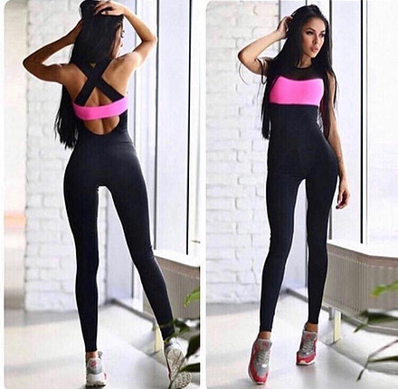 Likralı Spor tulum