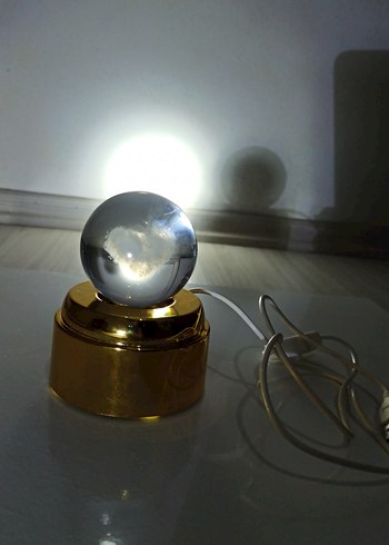 Altın Renkli Sesli Işıklı Küre - Görsel 2