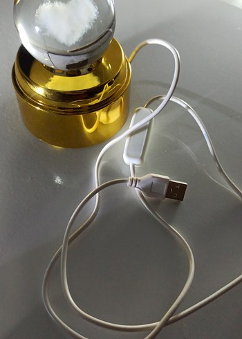 Altın Renkli Sesli Işıklı Küre - Görsel 4