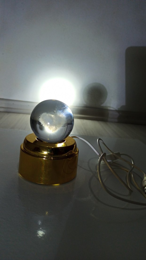 Altın Renkli Sesli Işıklı Küre - Görsel 2