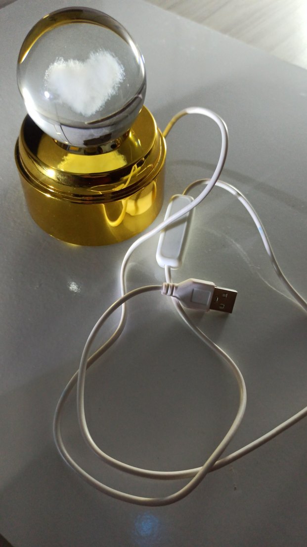 Altın Renkli Sesli Işıklı Küre - Görsel 4